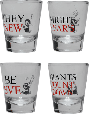 New Year's Countdown Shot Glass Set - Pint Glass, HD Png Download PNG image with transparent background
