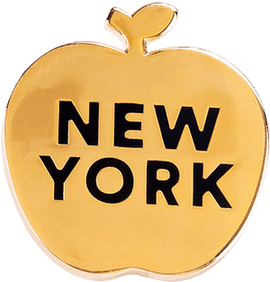 New York Apple Pin PNG image with transparent background