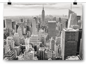 New_ York_ City_ Skyline_ Black_and_ White PNG