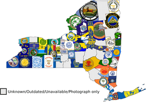New York Flag Map, HD Png Download PNG image with transparent background