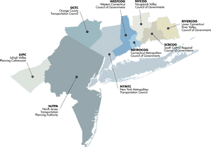Metropolitan Planning Organization Map - New York Metropolitan Area Governments, HD Png Download PNG image with transparent background