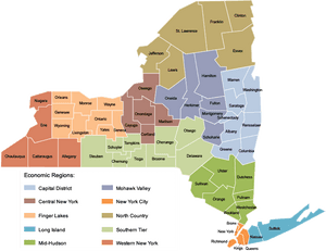 Regional Map - New York State Economic Regions, HD Png Download PNG image with transparent background