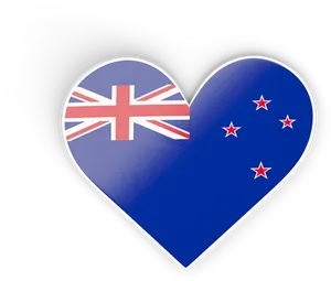 New Zealand Flag Heart PNG Image