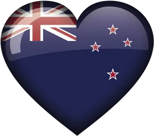 New Zealand Flag Heart PNG Image