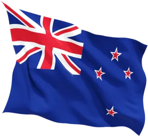 New Zealand Flag Waving PNG Image