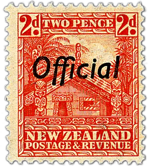 New Zealand Official Postage Stamp PNG Image