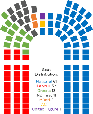 2014 New Zealand Election Seat Distribution - New Zealand Parliament Seats, HD Png Download PNG image with transparent background