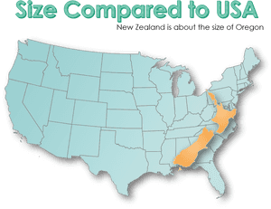New Zealand Size Comparison Us - New Zealand Size Comparison, HD Png Download PNG image with transparent background