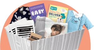 Newborn Essentials Gift Box PNG image with transparent background