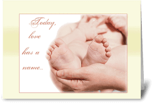 Baby Feet Congratulations, New Baby Greeting Card - Baby Cards Feet, HD Png Download PNG image with transparent background