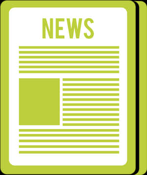 News Icon Green Background PNG