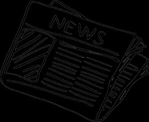 Newspaper Outline Drawing PNG