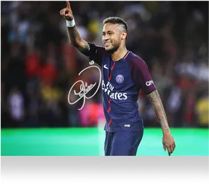 Neymar Celebrating Victory P S G PNG Image