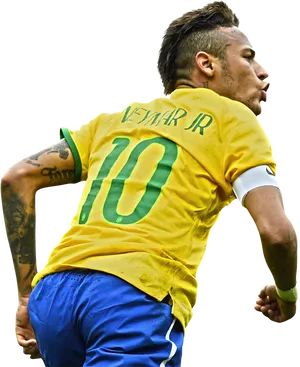 Neymar Jr Brazil Number10 Jersey PNG Image