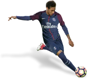 Neymar P S G Action Shot PNG Image