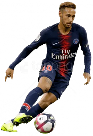 Neymar P S G Action Shot PNG Image