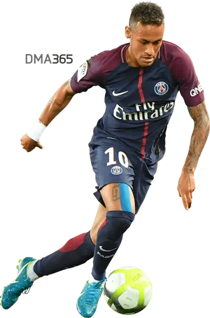 Neymar P S G Action Shot PNG Image