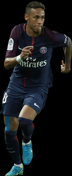 Neymar Png Running Psg By Szwejzi Clipart Image - Neymar Hd Psg Png, Transparent Png PNG image with transparent background