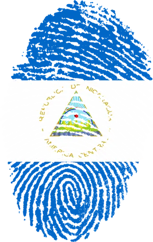 Nicaragua Flag Fingerprint Concept PNG Image