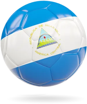 Nicaragua Themed Soccer Ball PNG Image