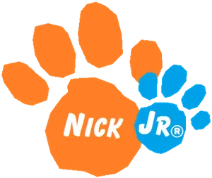 Nick Jr Logowith Paw Prints PNG Image