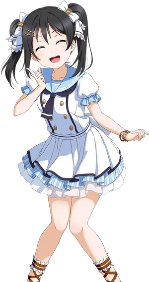 Nico Yazawa Anime Character Pose PNG Image