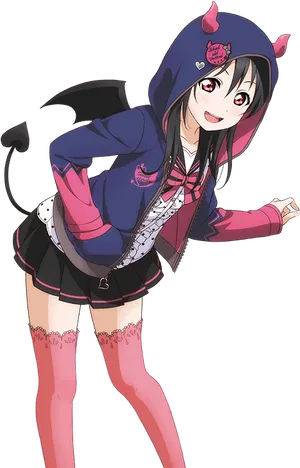 Nico Yazawa Demon Cosplay PNG Image