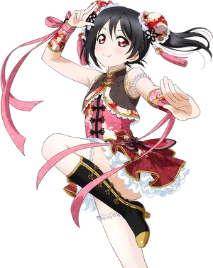 Nico Yazawa Festive Dance Costume PNG Image