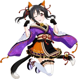 Nico Yazawa Fox Costume PNG Image