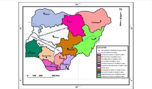 Nigerian River Basin Authority Map PNG Image