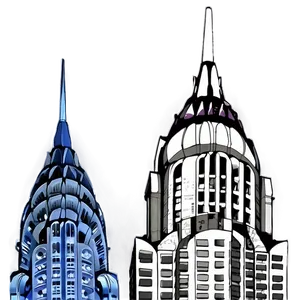 Night View Chrysler Building Png Whe PNG Image