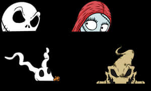 Nightmare Before Christmas Characters PNG image with transparent background