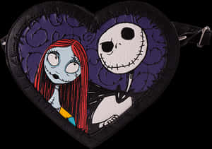 Nightmare Before Christmas Heart Shaped Bag PNG image with transparent background