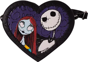 Nightmare Before Christmas Heart Shaped Bag PNG Image