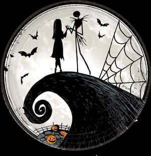 Nightmare Before Christmas Silhouette PNG image with transparent background