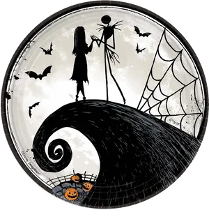 Nightmare Before Christmas Silhouette PNG Image