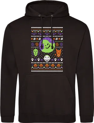 Nightmare Before Christmas Themed Hoodie PNG Image