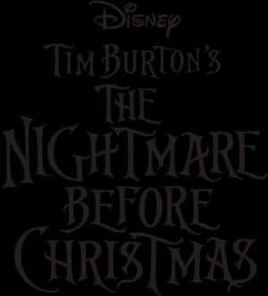 Nightmare Before Christmas Title PNG image with transparent background