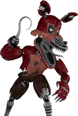 Nightmare Foxy F N A F Character PNG Image