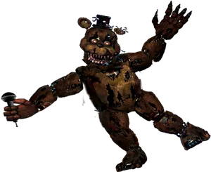 Nightmare Freddy F N A F Character PNG Image