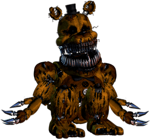 Nightmare Golden Freddy Version 2 Five - De Five Nights At Freddy's Golden Freddy, HD Png Download PNG image with transparent background