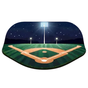 Nighttime Baseball Field Illumination Png Wra45 PNG Image