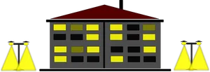 Nighttime City Building Illustration PNG Image