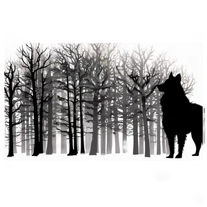 Nighttime Forest Silhouette Png Ivm PNG Image