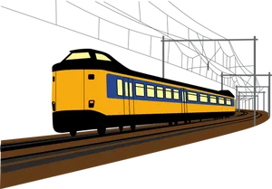 Nighttime Train Illustration PNG Image