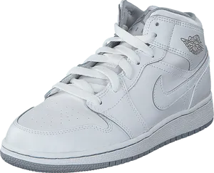 Nike Air Force1 Mid White Sneaker PNG Image