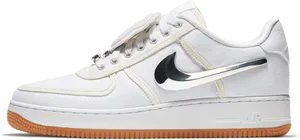 Nike Air Force1 Sneaker Side View PNG Image