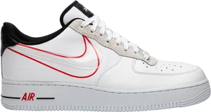 Nike Air Force1 Sneaker Side View PNG Image