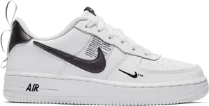 Nike Air Force1 Sneaker Side View PNG Image