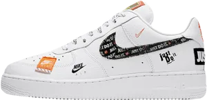 Nike Air Force107 Just Do It White PNG Image